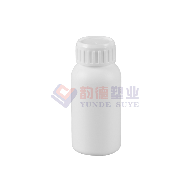Saf Beyaz Plastik Florlu Yuvarlak Şişe 100ml-02