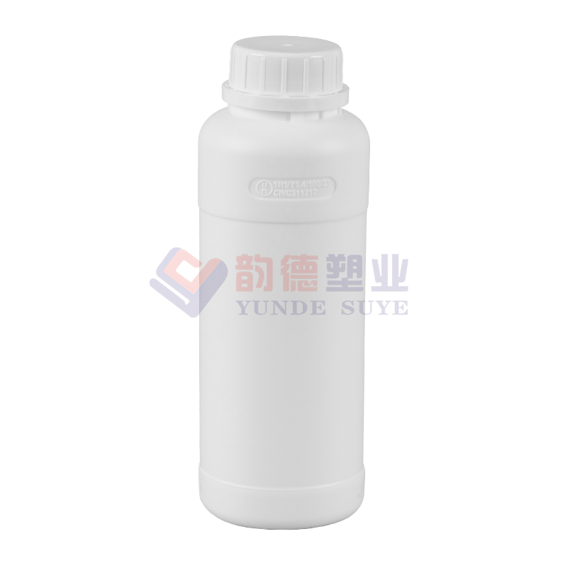 Kalınlaştırılmış Plastik İlaç Florür Yuvarlak Şişe 500ml-01